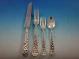 Baltimore Rose by Schofield Sterling Silver Flatware Set 8 Service 59 pcs Dinner