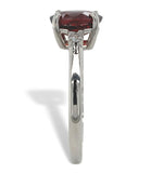 Platinum 2.34 Carat Genuine Natural Spessartine Garnet and Diamond Ring (#J7616)