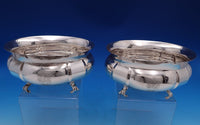 J. Tostrup Norwegian .830 Silver Serving Bowls Pair 4" x 7 1/2" 28 ozt. (#8270)