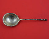 Twist #127 by Towle Sterling Silver Preserve Spoon w/Bright-Cut Plums in Bowl 7"