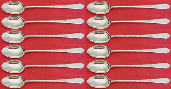 William and Mary by Lunt Sterling Silver Iced Tea Spoon Set 12 pieces 7 5/8"