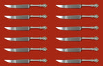 Hampton Court by Reed & Barton Sterling Silver Steak Knife Set 12p 8 1/2" Custom