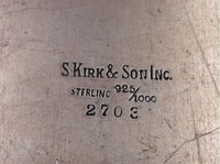 Repousse by Kirk & Son Inc 925/1000 Silver Architectural Plate 2703 12.5" #8383