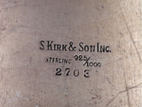 Repousse by Kirk & Son Inc 925/1000 Silver Architectural Plate 2703 12.5" #8383