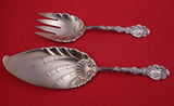 Versailles by Gorham Sterling Fish Serving Set GW shell motif server 11 1/2"