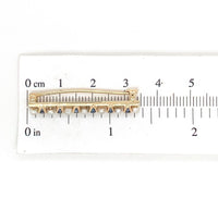14k Yellow Gold Antique Montana Sapphire and Pearl Bar Pin Jewelry (#J7145)