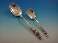 Silver Iris by International Sterling Silver Flatware Set for 12 Service 65 pcs