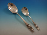 Silver Iris by International Sterling Silver Flatware Set for 12 Service 65 pcs