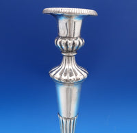 English Georgian Sterling Silver Candlestick Pair 11 3/4" Sheffield c1808 #8457