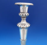 English Georgian Sterling Silver Candlestick Pair 11 3/4" Sheffield c1808 #8457