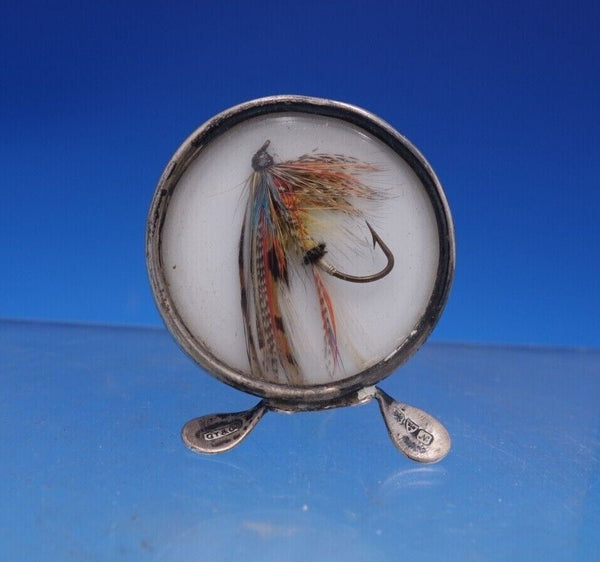Grey and Co English Estate Sterling Silver Menu Holder w/ Fishing Lure (#6991)
