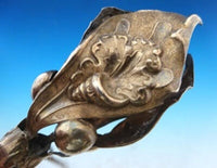 Sterling Art Nouveau Tussie Mussie Posey Posy Holder with Leaf / Shell (#J1291)