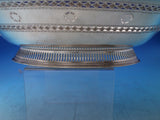 English Georgian Silverplate Basket with Handle Pierced Border Swans (#5839)