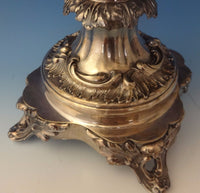 English Silverplate Hot Water Urn with Leaf and Scrollwork Motif (#0204)