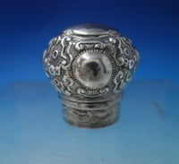 J.G. and S. English Sterling Silver Dresser Jar with Cut Crystal 5 1/2" (#5908)