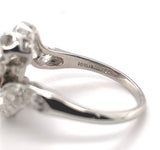Edwardian Platinum 1.29ct Red Spinel and 1.75ct TW Mine Cut Diamond Ring #J7151