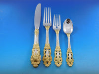 Golden Crown Baroque by Gorham Sterling Silver Flatware Set 105 pieces Dinner