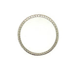 18k White Gold Band Ring with Chevron Edge Engraved Dated 1925 Size 5.5 (#J5901)
