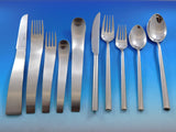 Designer Mixed Stainless Steel Flatware Set #3 Service 62 Pieces Modern Unused