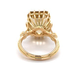 18k Yellow Gold Ring with Large 9.53ct Genuine Natural Smoky Quartz (#J6464)