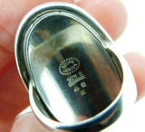 Large Georg Jensen Sterling Hematite Ring #46E (#J4458)