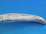 Lap Over Edge Acid Etched Tiffany Sterling Silver Fish Knife Bird Cattail 7 7/8"