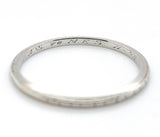 18k White Gold Wedding Band Ring Dated 1929 Size 9.25 Jewelry (#J7280)