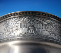 Schulz and Fischer Sterling Silver Basket with Handle Mermaids c.1880 (#5876)