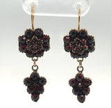 Genuine Natural Bohemian Garnet Drop Dangle Earrings with New 14k Wires (#J6481)