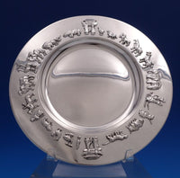 Gorham Sterling Silver Child's Plate w/Noah's Ark Animals Motif #A7346 (#1185)