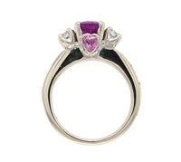 14k White Gold .97ct Grape Genuine Natural Garnet and Diamond Ring (#J6150)
