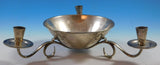 Tane Mexican Sterling Silver Bowl with Three Candlesticks (#2253) Modernism