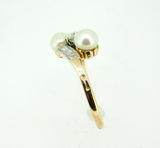 18k Yellow Gold Victorian Pearl and Diamond Ring (#J4487)