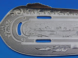 Leaf AKA Shell by Albert Coles Coin Silver Fish Serving Set Etched Boat Men Lake