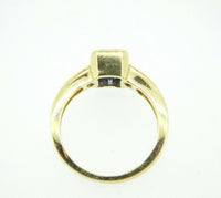 14k Yellow Gold 2.17ct Emerald Cut Genuine Natural Tanzanite Ring (#J1840)