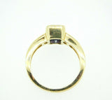 14k Yellow Gold 2.17ct Emerald Cut Genuine Natural Tanzanite Ring (#J1840)