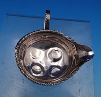 English Georgian Sterling Silver Sauce Boat Gadroon Rim Applied Handle (#7935)