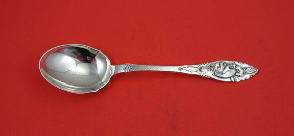 Ibis by Hestenes Norwegian .830 Silver Berry Spoon small w/ bird motif 8 1/8"