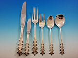 Crest of Arden by Tuttle Sterling Silver Flatware Set for 8 Dinner Size 56 pcs
