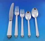 Pyramid by Georg Jensen Sterling Silver Flatware Set 8 Service 47 pieces Dinner