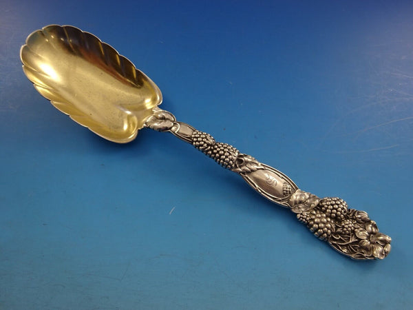 Blackberry by Tiffany and Co Sterling Silver Berry Spoon GW Leaf Shape 8 1/2"