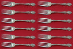 Violet by Wallace Sterling Salad Fork Set 12 pieces 6 1/4"