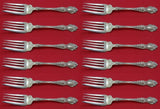 Violet by Wallace Sterling Salad Fork Set 12 pieces 6 1/4"