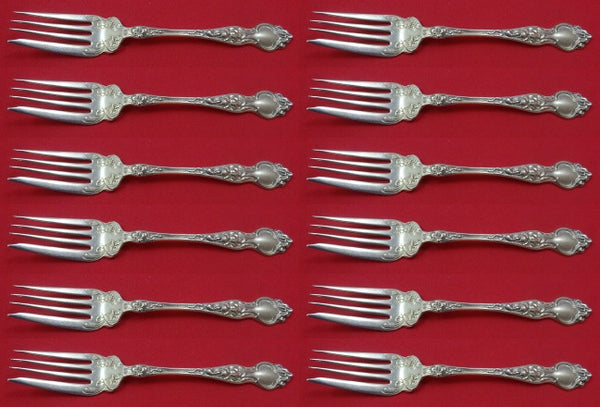 Violet by Wallace Sterling Salad Fork Set 12 pieces 6 1/4"