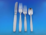 Swedish Modern by Allan Adler Sterling Silver Flatware Set Hammered 90 pc Dinner