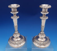 Matthew Boulton English Georgian Sterling Silver Candlestick Pair 9 1/8" (#8434)