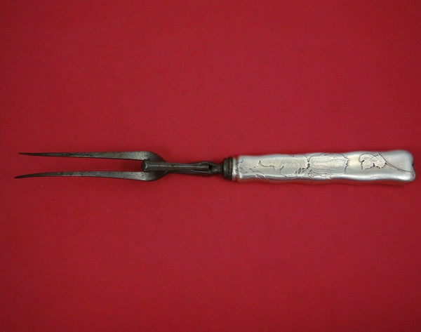 Lap Over Edge Acid Etched by Tiffany Sterling Silver Roast Carving Fork Squash