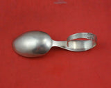 Nursery Rhyme by Shiebler Sterling Silver Bent Baby Spoon with Rabbit 3 3/4"