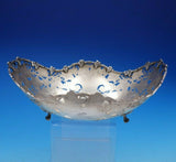 Italian 800 Silver Grape Serving Bowl with Bright-cut Grapes and Leaves (#4290)