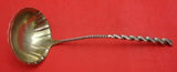 Square Twist #5 by Whiting Sterling Silver Oyster Ladle Gold Washed 11" Serving